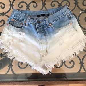 Foreign exchange denim shorts